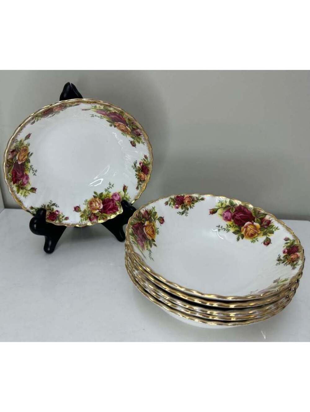 Royal Albert Old Country Roses Set of 6 Coupe Cereal 6" Bowls